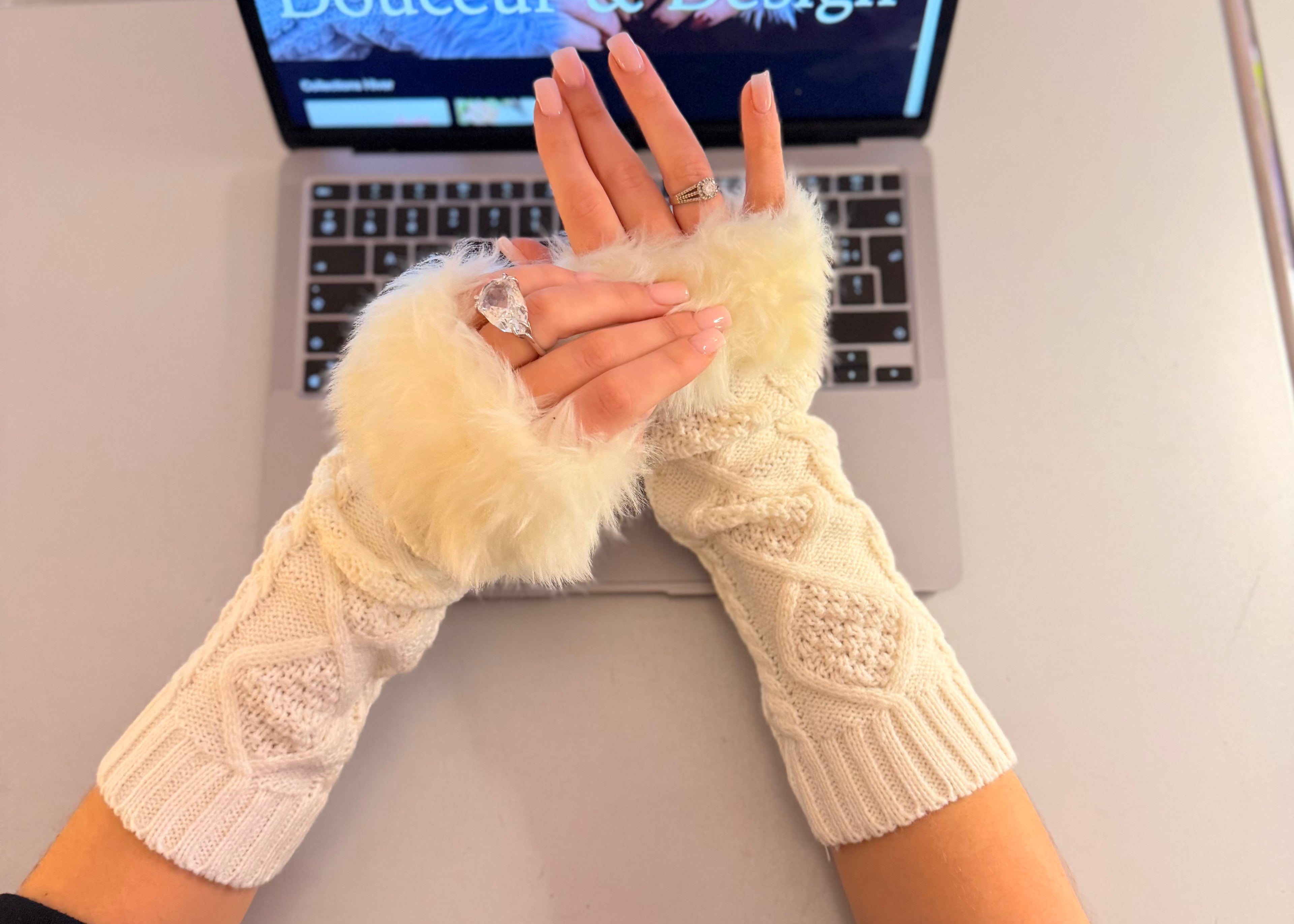 Mitaines avec fourrure