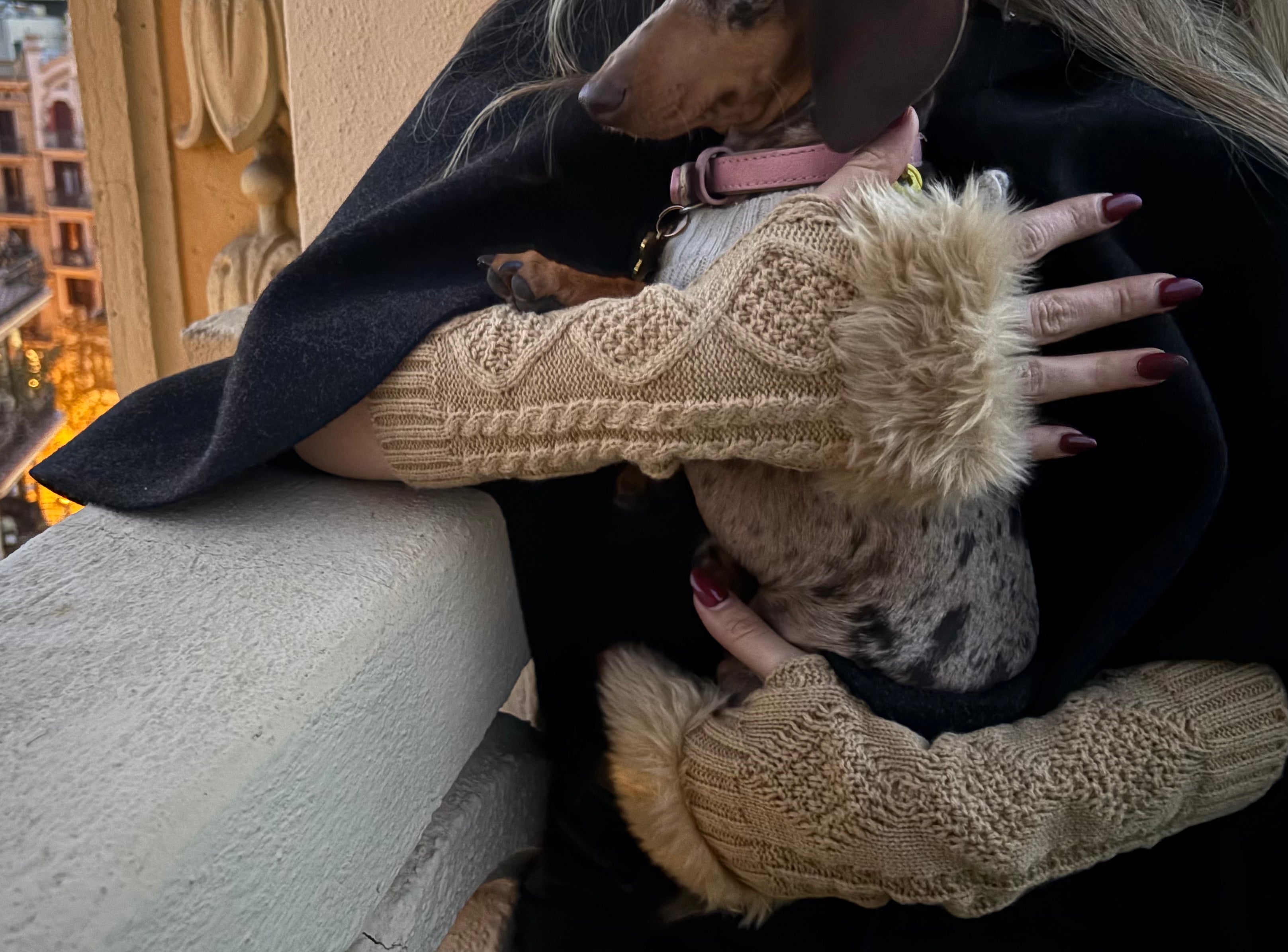 Mitaines avec fourrure